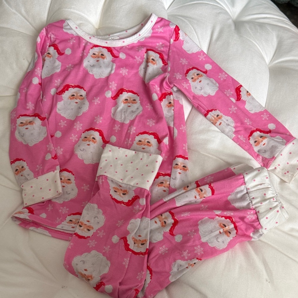 Pink Santa Kids Pajamas